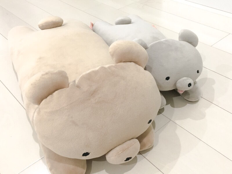 床に寝そべってももちくまさんかわいい