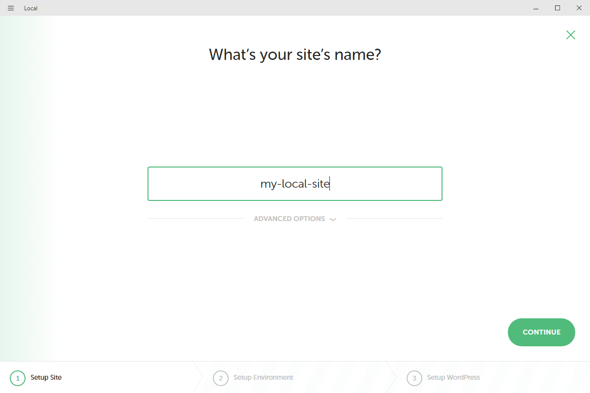 サイト名を入力