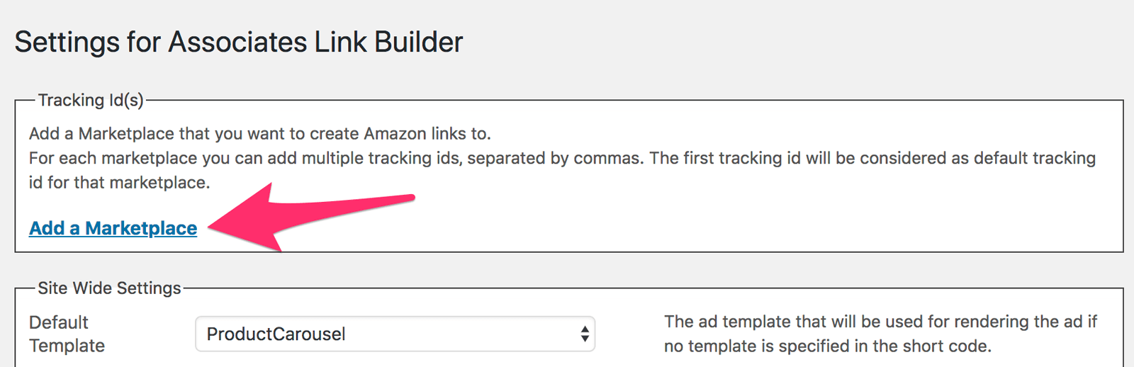 Amazon Associates Link Builderで使う国とトラッキングIDの設定